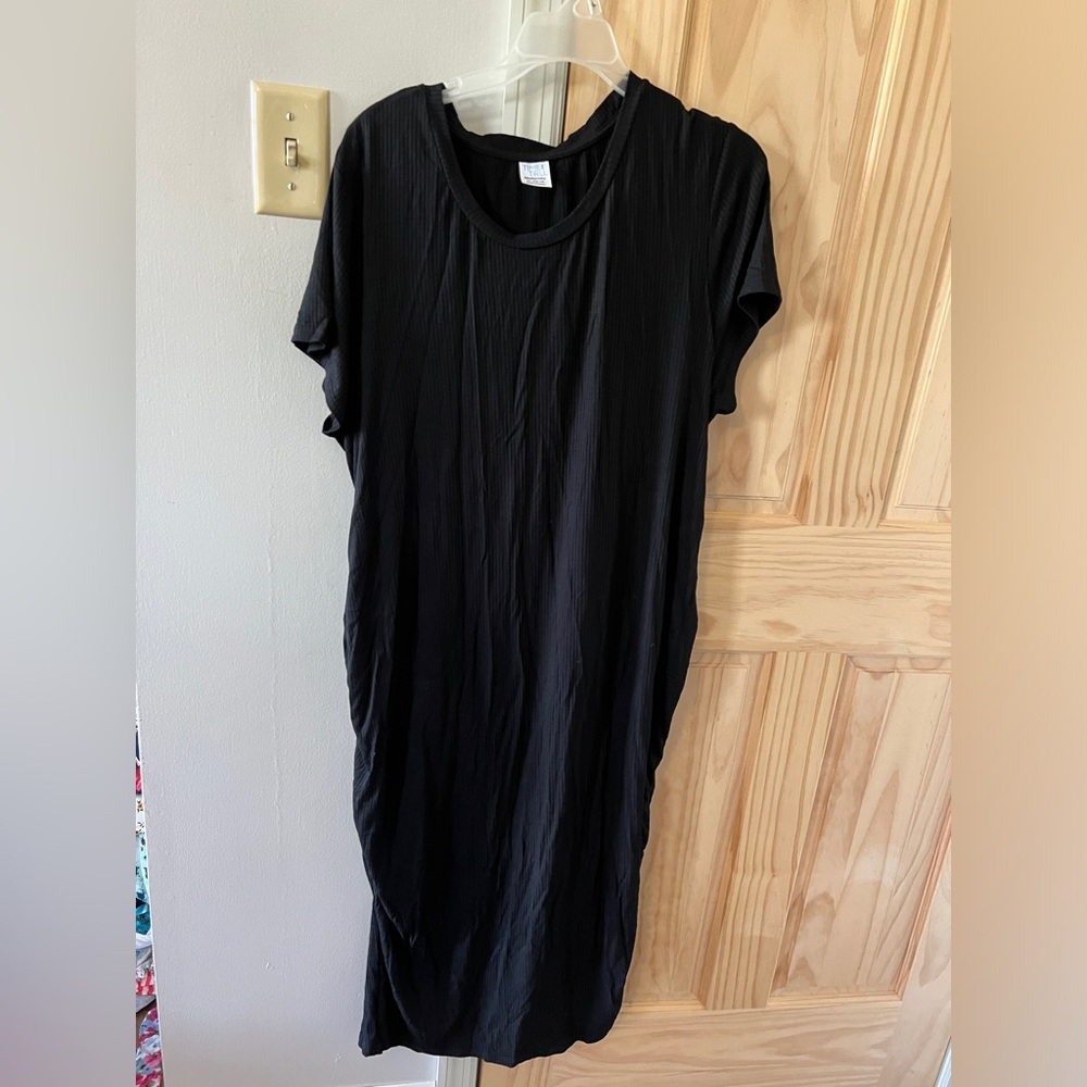 Time and Tru Black Maternity Dress